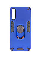 Ударопрочный чехол Armored Ring для Samsung Galaxy A30s / A307 с подставкой синий