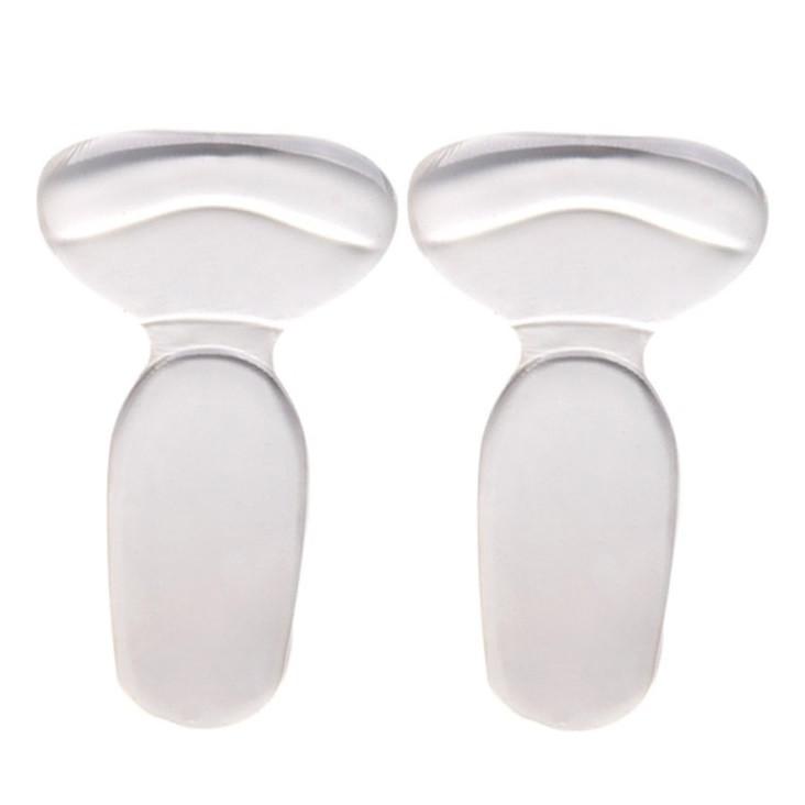 Силіконові вкладиші-підп'ятники для взуття 2 в 1 прозорі обрізні. Вставки у взуття для зменшення тиску, фото 1