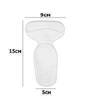 Силіконові вкладиші-підп'ятники для взуття 2 в 1 прозорі обрізні. Вставки у взуття для зменшення тиску, фото 4