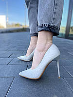 Туфлі жіночі MEIDELI L38-3 срібло (весна-осінь, еко-шкіра з напиленням) (4926) 36-40