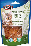 Лакомство для кошек Trixie Premio Catnip Chicken Bites куриное филе кошачья мята 50 г (401190 ZK, код: 7633330