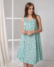 Нічна сорочка для вагітних та годуючих Nicoletta Метелик розмір S (42-44) Блакитний