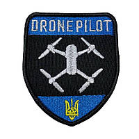 Шеврон, нашивка Drone Pilot на липучке