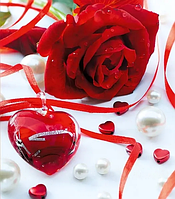 Подарункові пакети "Червоні троянди та серця" 23 х 24 см