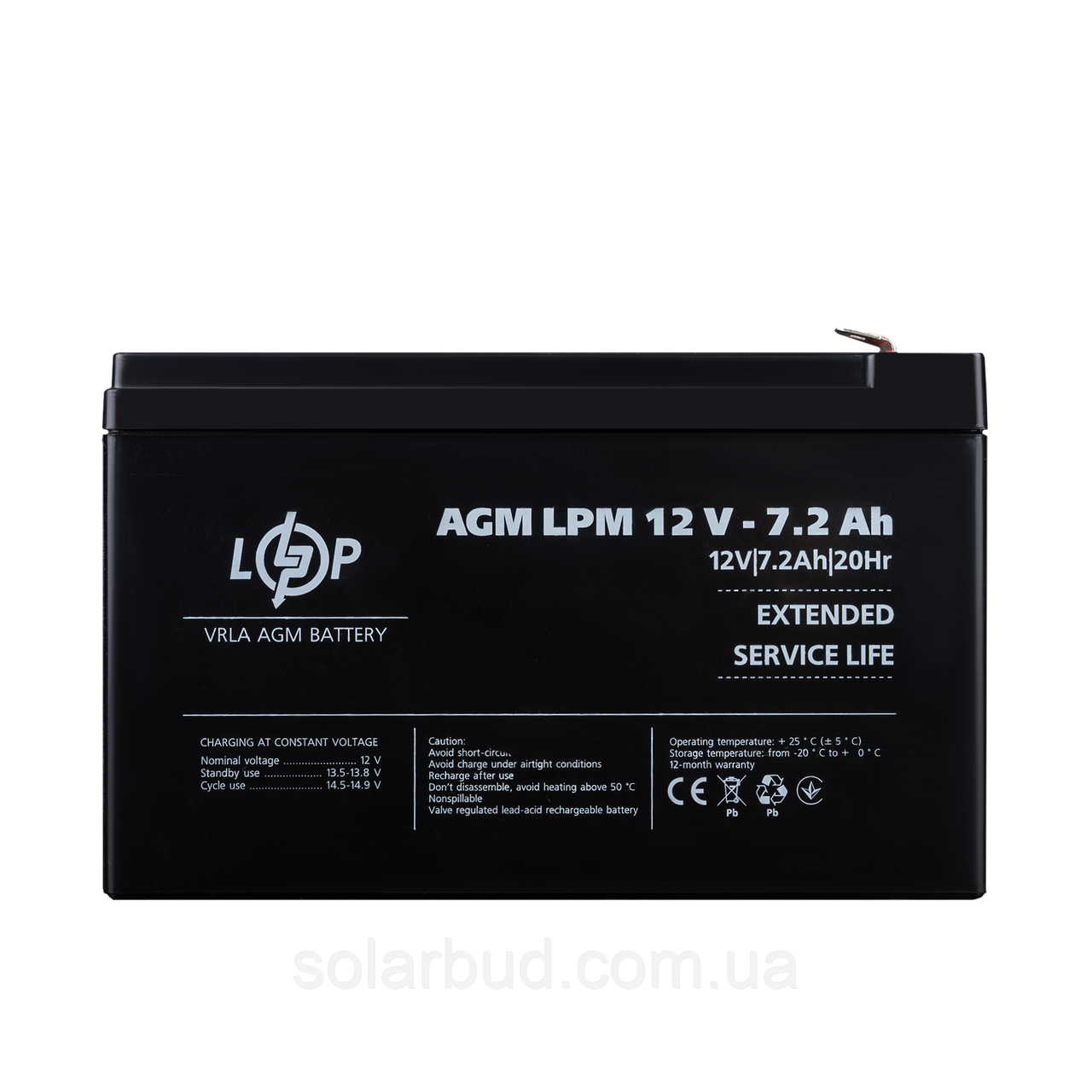 Акумулятор AGM LPM 12V - 7.2 Ah