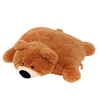 Мягкая игрушка-подушка "Мишка" Alina Toys 5784759ALN 45 см, коричневая, Land of Toys