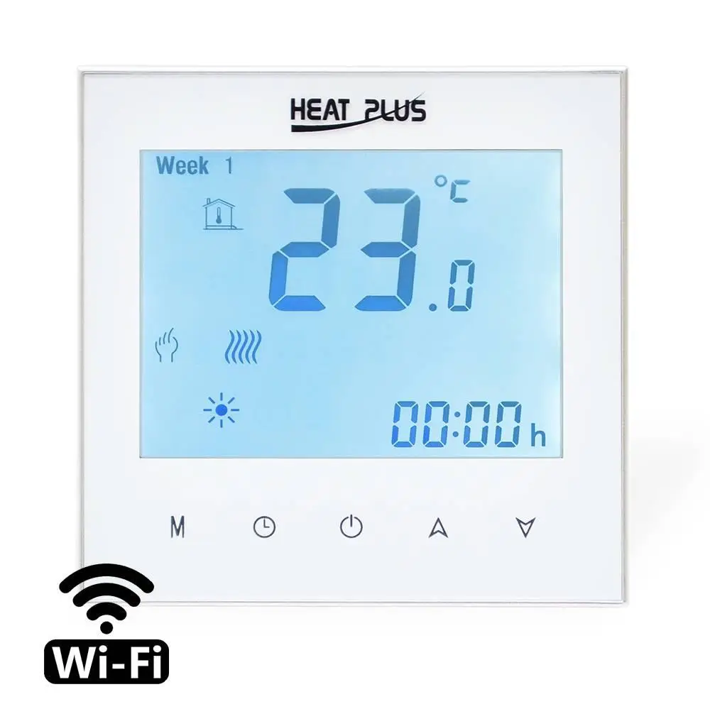 Терморегулятор Heat Plus iTeo4 Wi-Fi (білий) дистанційний регулятор температури тепла підлога бездротове управління
