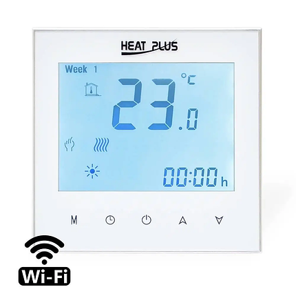 Терморегулятор Heat Plus iTeo4 Wi-Fi (білий) дистанційний регулятор температури тепла підлога бездротове управління, фото 2