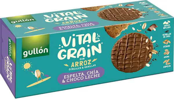 Печиво Gullon Vitalgrain з шоколадом спельтою та чіа, 310г
