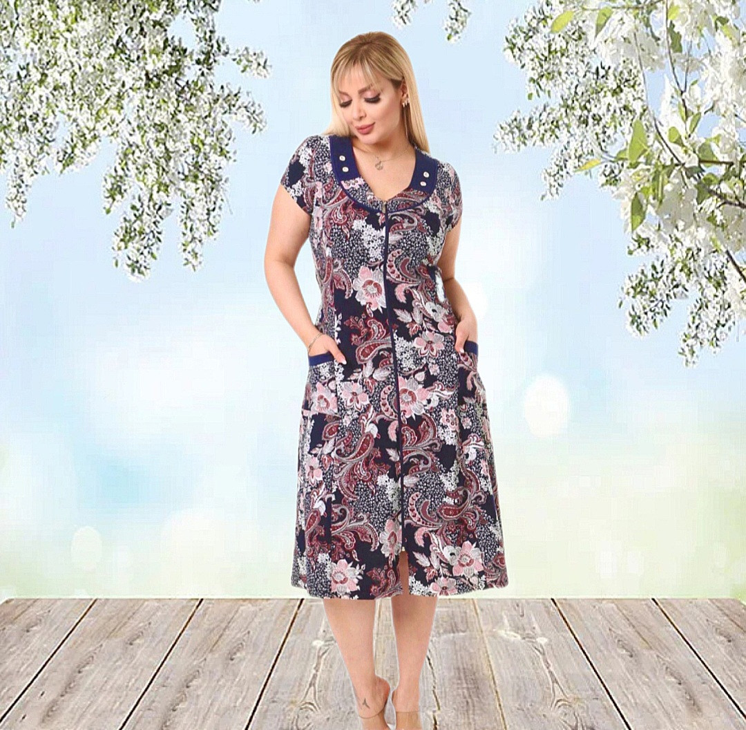 Халат літній великого розміру-батал Туреччина, фото 1