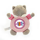 Брязкальце м'яке Кіт рожевий 17 см, фото 2