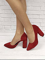 Туфлі жіночі Ando-Borteggi 010 червоні (весна-осінь, замша натуральна) (3525) лише 36р.38р. 36