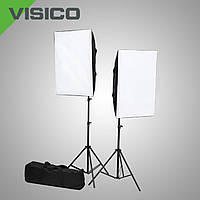 96W Набір постійного світла Visico LED-192A Softbox Kit софтбокси для фото та відео