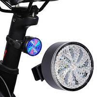 Велосипедный фонарь габарит AYQ-0113 + клипса + microUSB + 8 режимов (Цветной) (F-S)