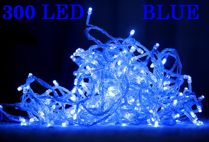 Світлодіодна гірлянда LED 300 Blue прозорий провід