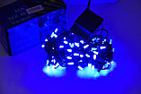 Світлодіодна гірлянда X-MAS 100 Led Blue Drop чорний провід, фото 4