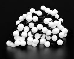 Світлодіодна гірлянда LED 100 Balls White чорний провід, фото 1