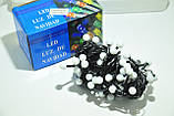 Світлодіодна гірлянда LED 100 Balls Yellow чорний провід, фото 3
