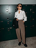 Жіноча стильна блузка в кольорах - тканина шовк Армані, фото 5