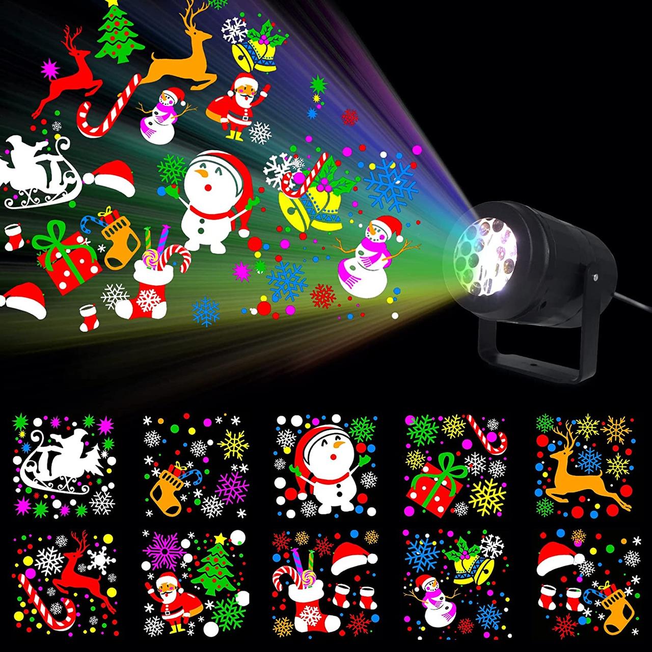 Новорічний проектор UKC Projection Lamp Christmas X-Mas
