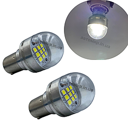 Світлодіодна лампа Харків з цоколем P21/5W R5 9 SMD 12V-24V білий 2шт
