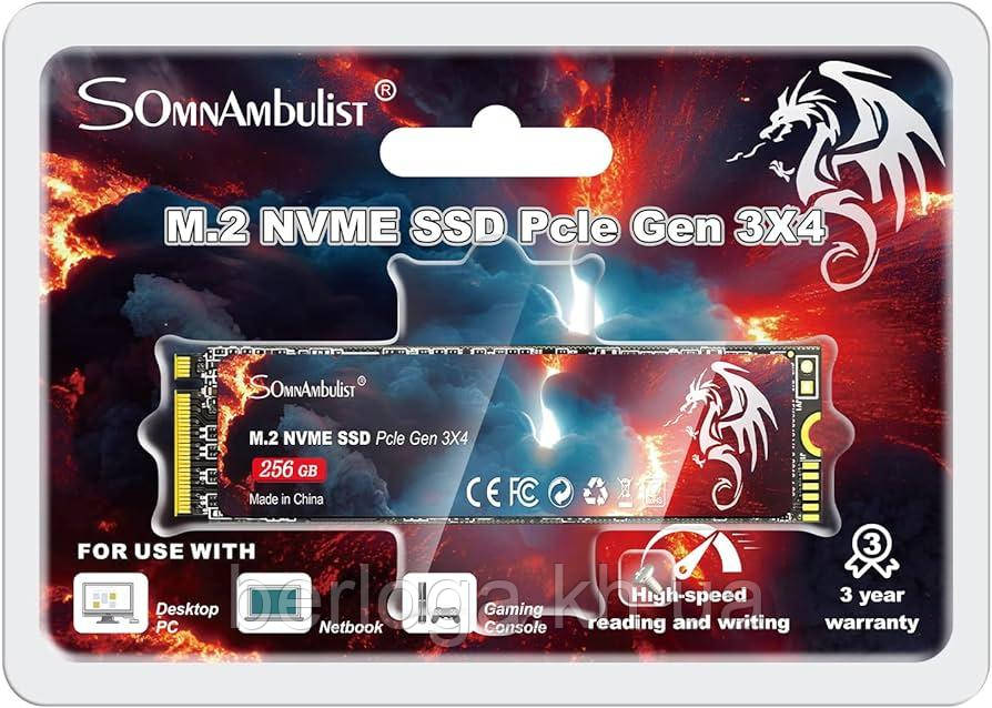 SSD-накопичувач SomnAmbulist M.2 NVMe PCIe 3.0 x4 2280 256Gb