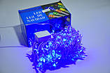 Світлодіодна гірлянда LED 500 Blue прозорий провід, фото 2