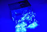 Світлодіодна гірлянда LED 500 Blue прозорий провід, фото 4