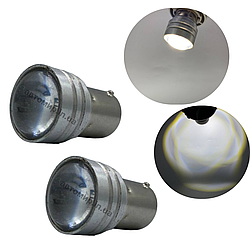 Світлодіодна лампа Харків з цоколем BA15s P21W R5 4 SMD 12V-24V лінза Білий 2шт