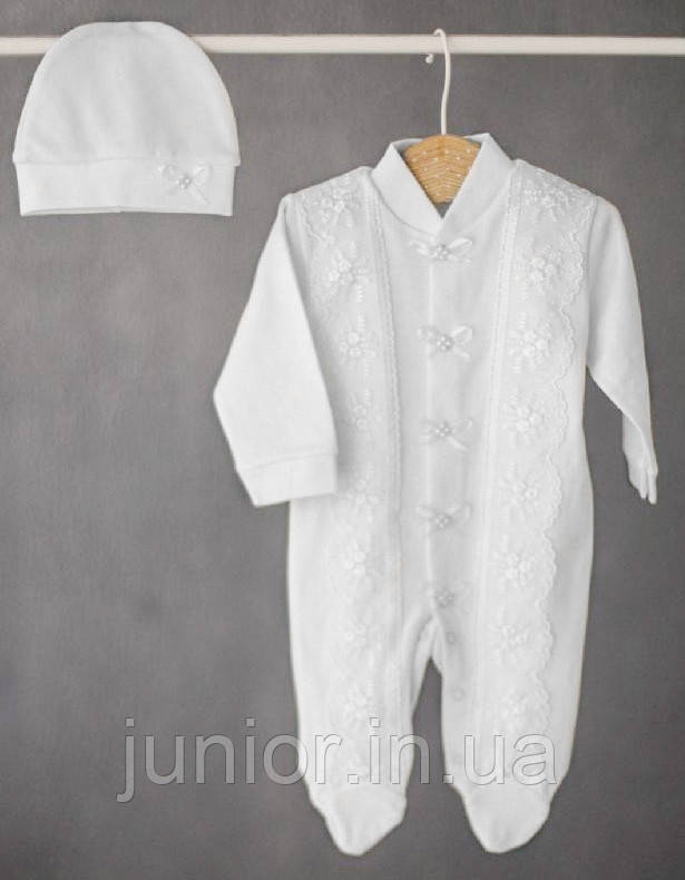 Ошатний комбінезончик на виписку для дівчинки., фото 1