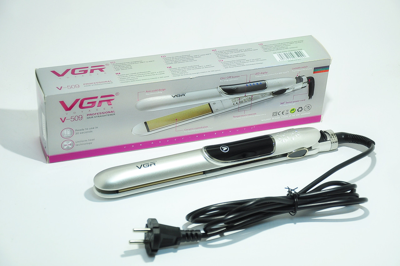 Професійна плойка випрямляч для волосся VGR V-509 Silver