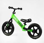 Дитячий велобіг Corso NEO EN-36900 Салатовий, з колесами 12" дюймів EVA (ПЕНА), підставка для ніг, біговел, фото 4