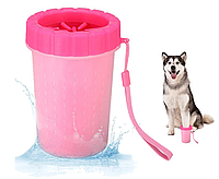 Лапомийка стакан для миття лап Soft pet foot cleaner Rose