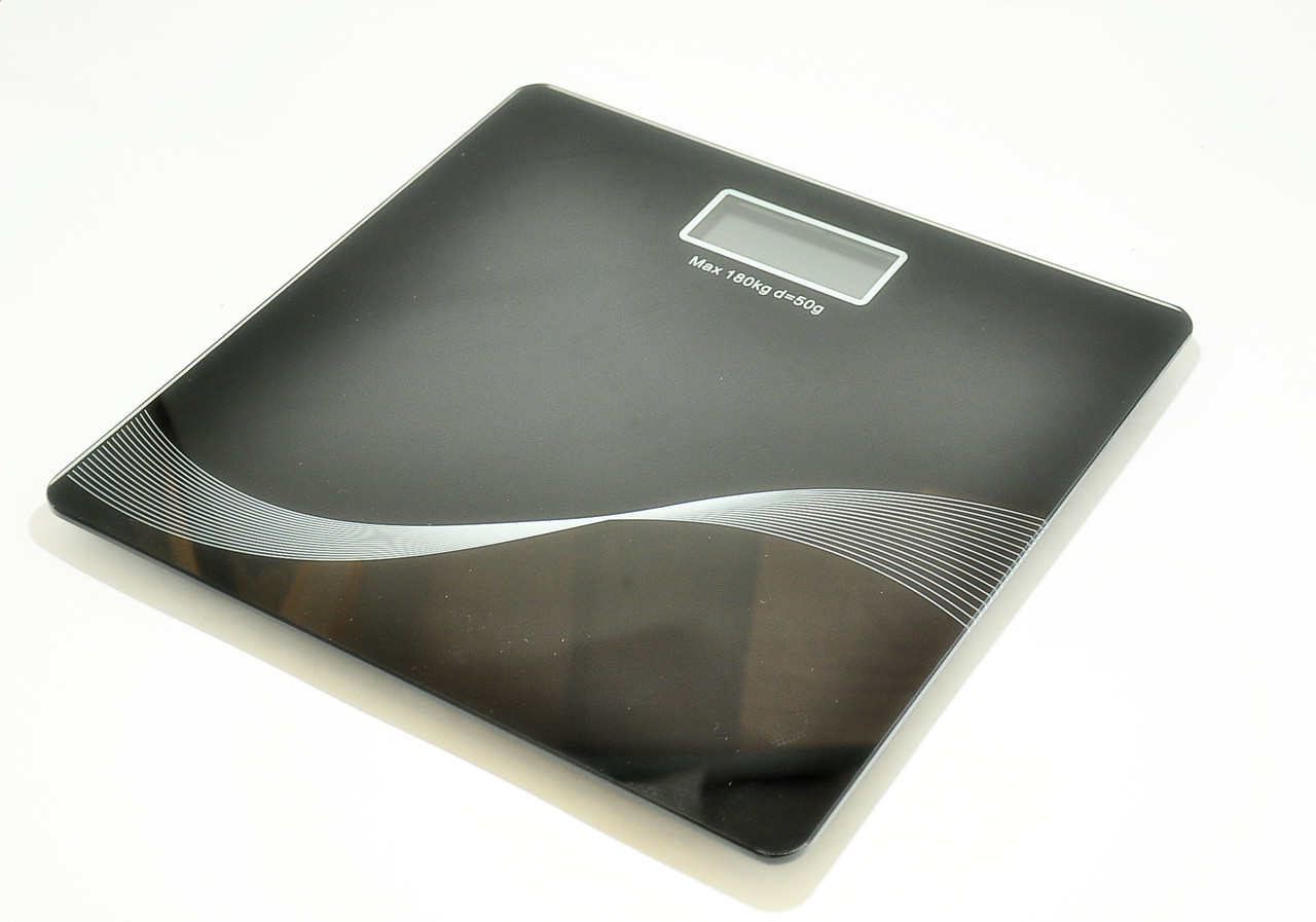 Електронні ваги з термометром до 180 кг Domotec MS-1604 Black