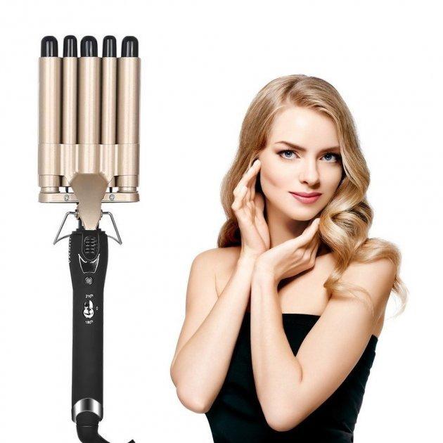 Плойка для волосся випрямляч 5 хвиль Geemy GM-2933, фото 1