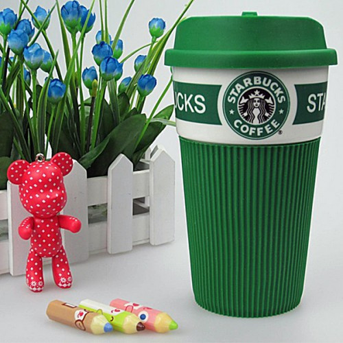 Керамічний стакан чашка Starbucks Green для кофе керамический стакан Старбакс, фото 1