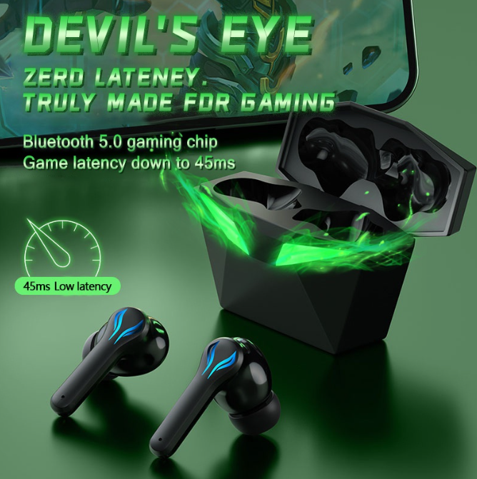 Безпровідні ігрові навушники Devil`s Eye PM-7 Black, фото 1