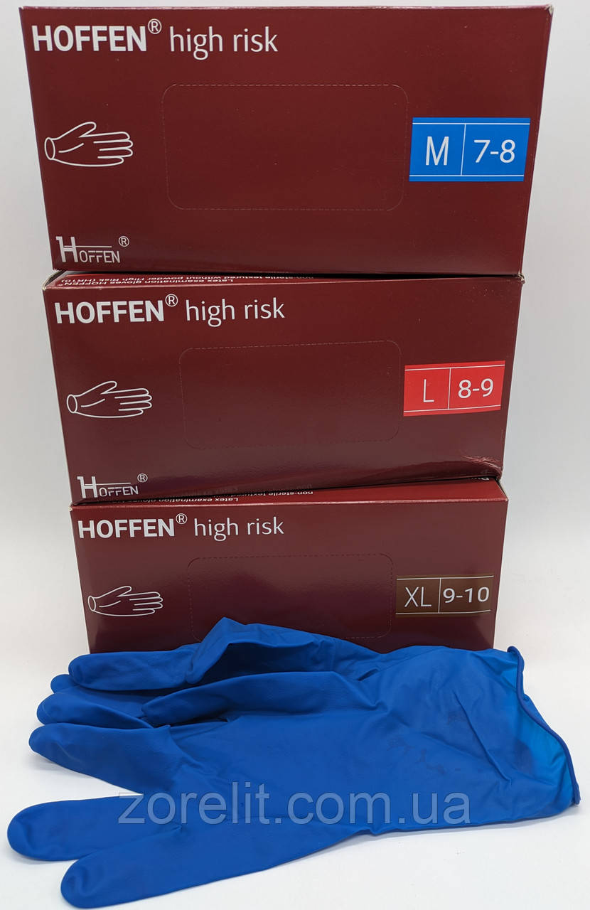 Рукавиці міцніші латексні Hoffen М,XL (50 шт.)