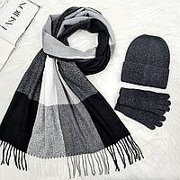 Комплект жіночий зимовий ангора з вовною (шапка+шарф+рукавички) ODYSSEY 56-58 см різнокольоровий 13724  - 1125 - 4082