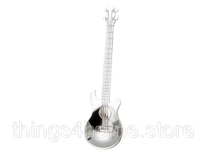 Чайна ложка гітара срібного кольору