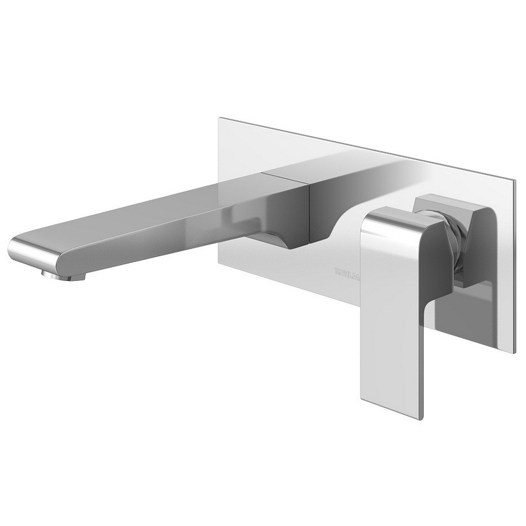 Змішувач для умивальника одноважільний настінного монтажу KOHLMAN Saxo хром латунь 175653 QW185S, фото 1