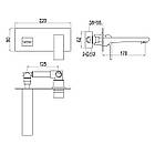 Змішувач для умивальника одноважільний настінного монтажу KOHLMAN Saxo хром латунь 175653 QW185S, фото 2