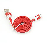Кабель USB - micro USB 100 см Red, фото 6