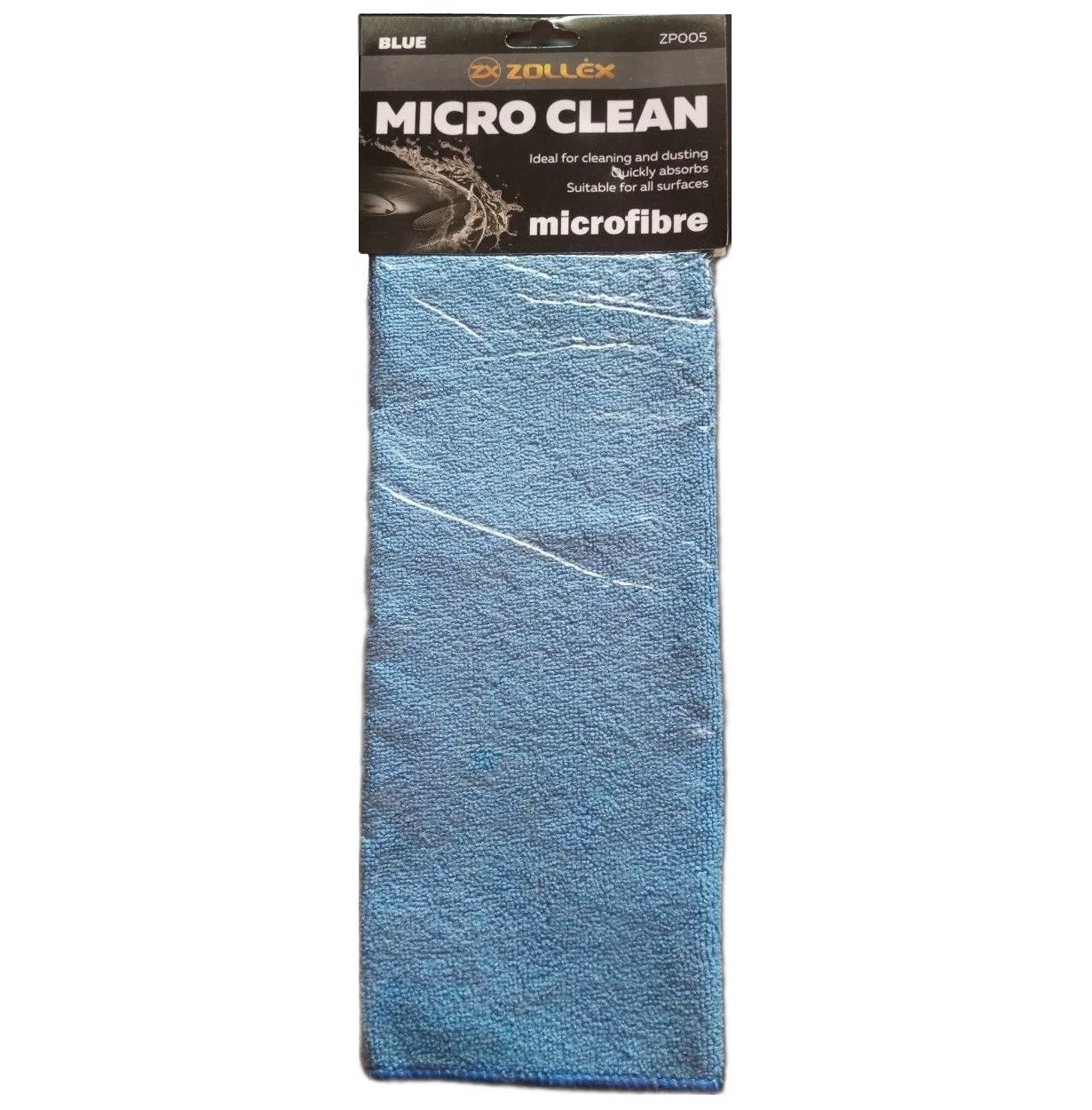 Серветка мікрофібра синя Clean Micro Microfibre Blue 37х37 см ZP-005 Zollex