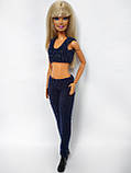 Одяг для ляльок Барбі Barbie - в'язаний костюм (топ і штани), фото 4