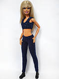 Одяг для ляльок Барбі Barbie - в'язаний костюм (топ і штани), фото 5