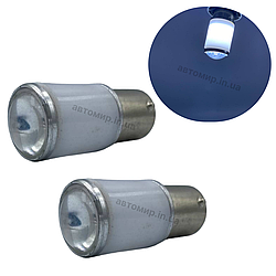 Світлодіодна лампа з цоколем BA15s P21W R5 12V 6smd-Lens білий 2шт
