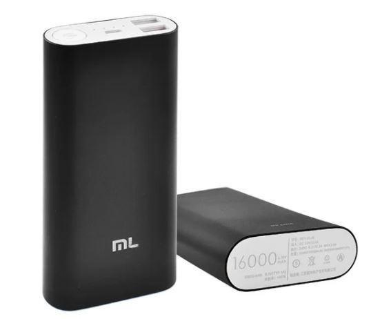 Power bank павербанк ML Black 16000 портативное зарядное устройство