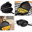 Подвійна сковорода для омлету антипригарна Folding Omelette Pan, фото 4