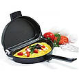 Подвійна сковорода для омлету антипригарна Folding Omelette Pan, фото 5